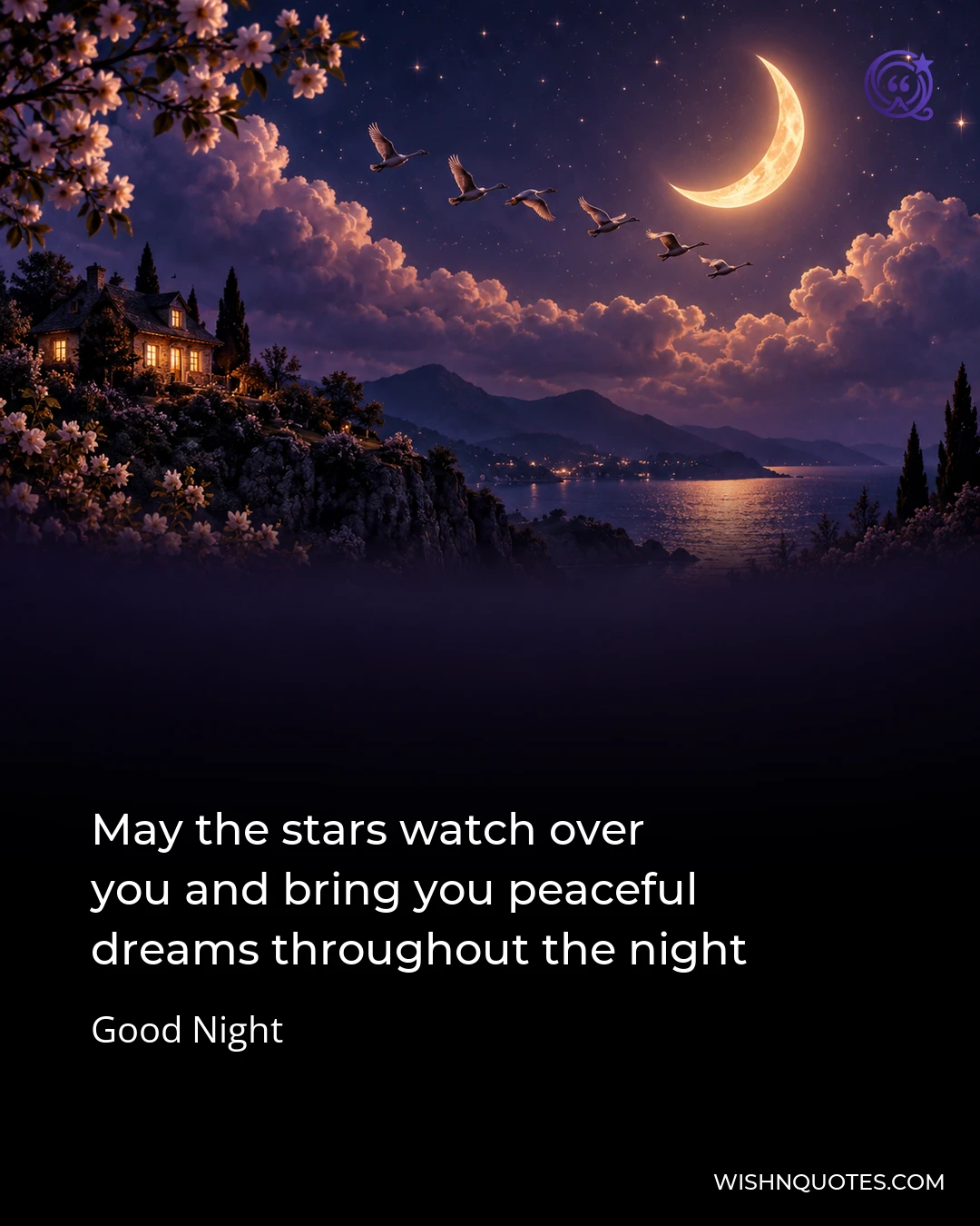 May the stars watch over you and bring you peaceful dreams throughout the night