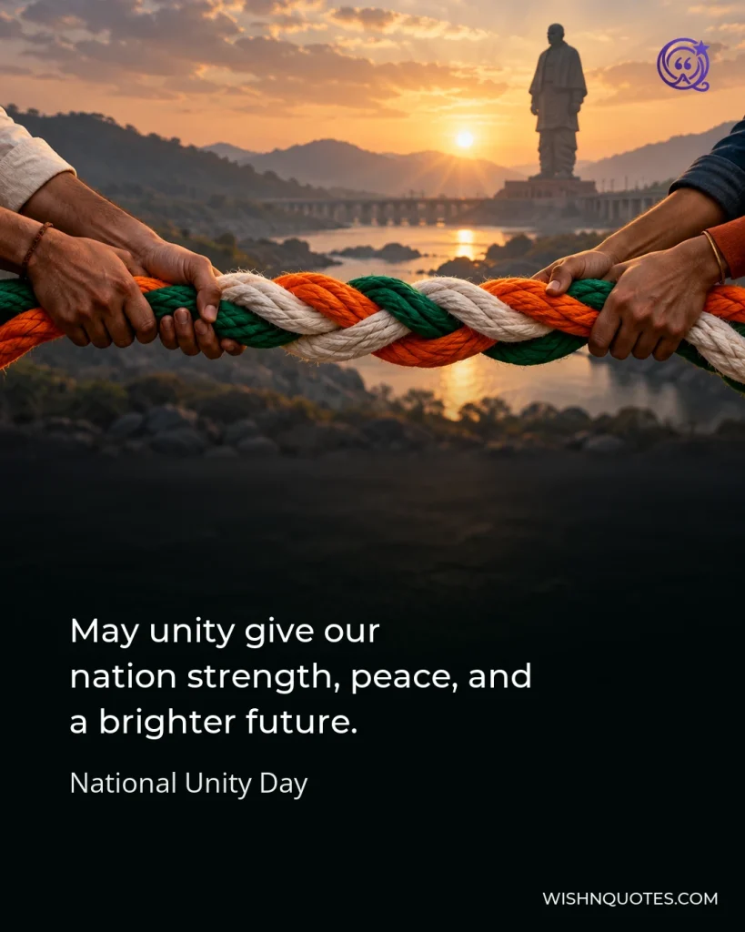 May unity give our nation strength, peace, and a brighter future.