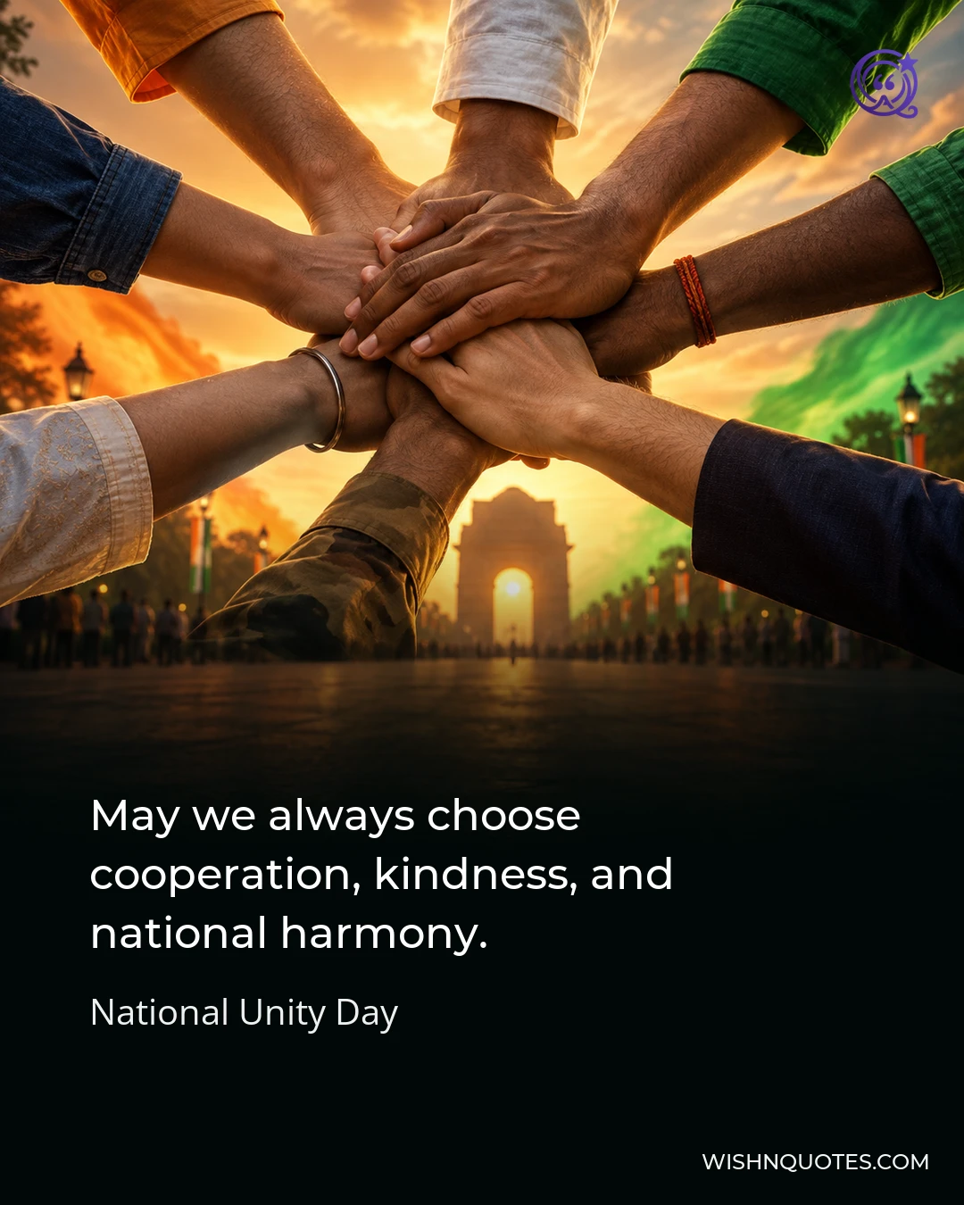 May we always choose cooperation, kindness, and national harmony.