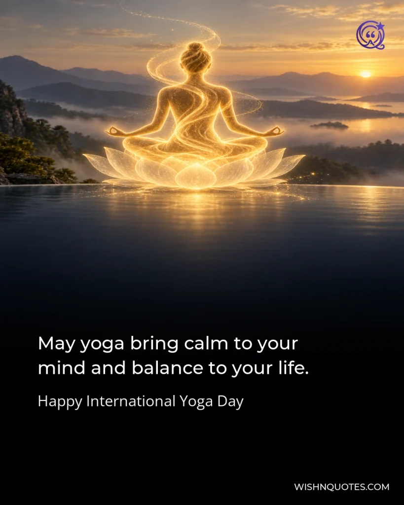May yoga bring calm to your mind and balance to your life.