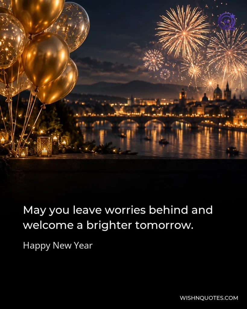 May you leave worries behind and welcome a brighter tomorrow.