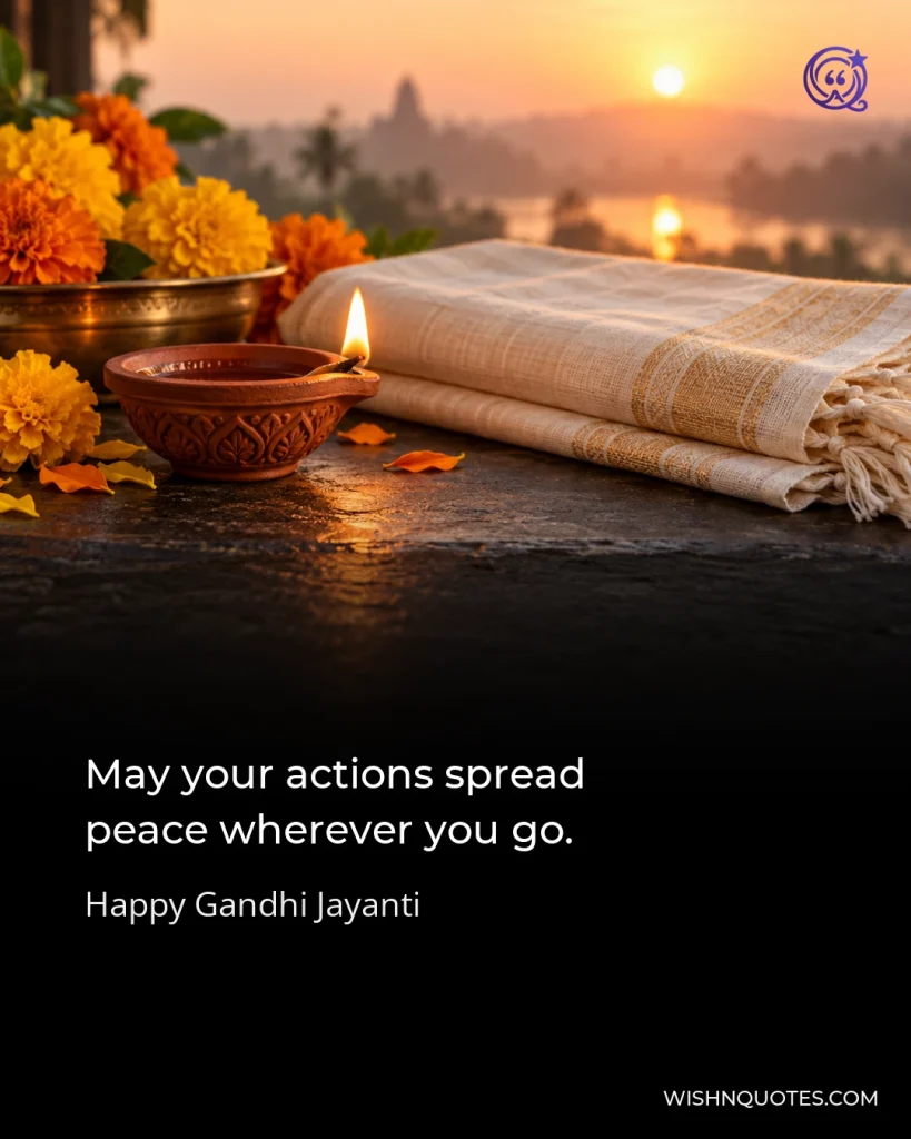 May your actions spread peace wherever you go.
