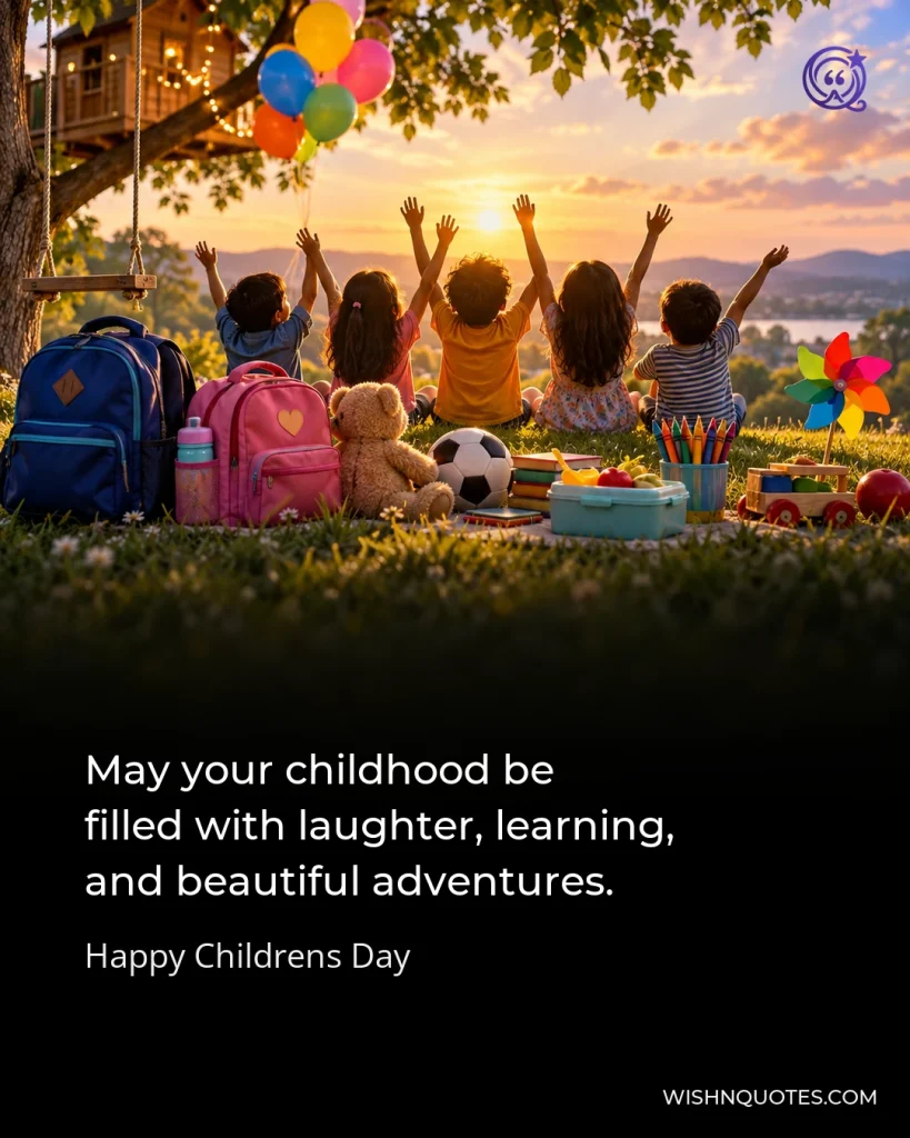May your childhood be filled with laughter, learning, and beautiful adventures.