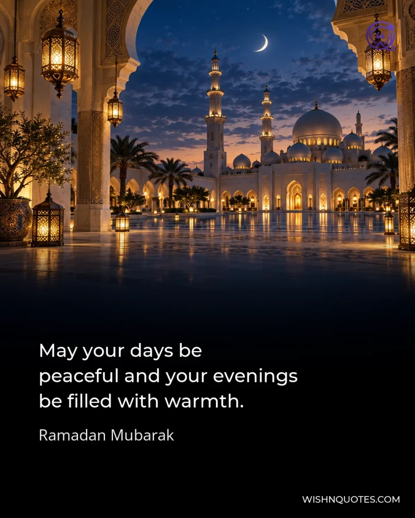 May your days be peaceful and your evenings be filled with warmth.