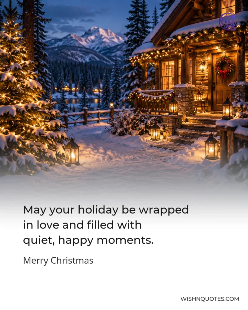 May your holiday be wrapped in love and filled with quiet, happy moments.