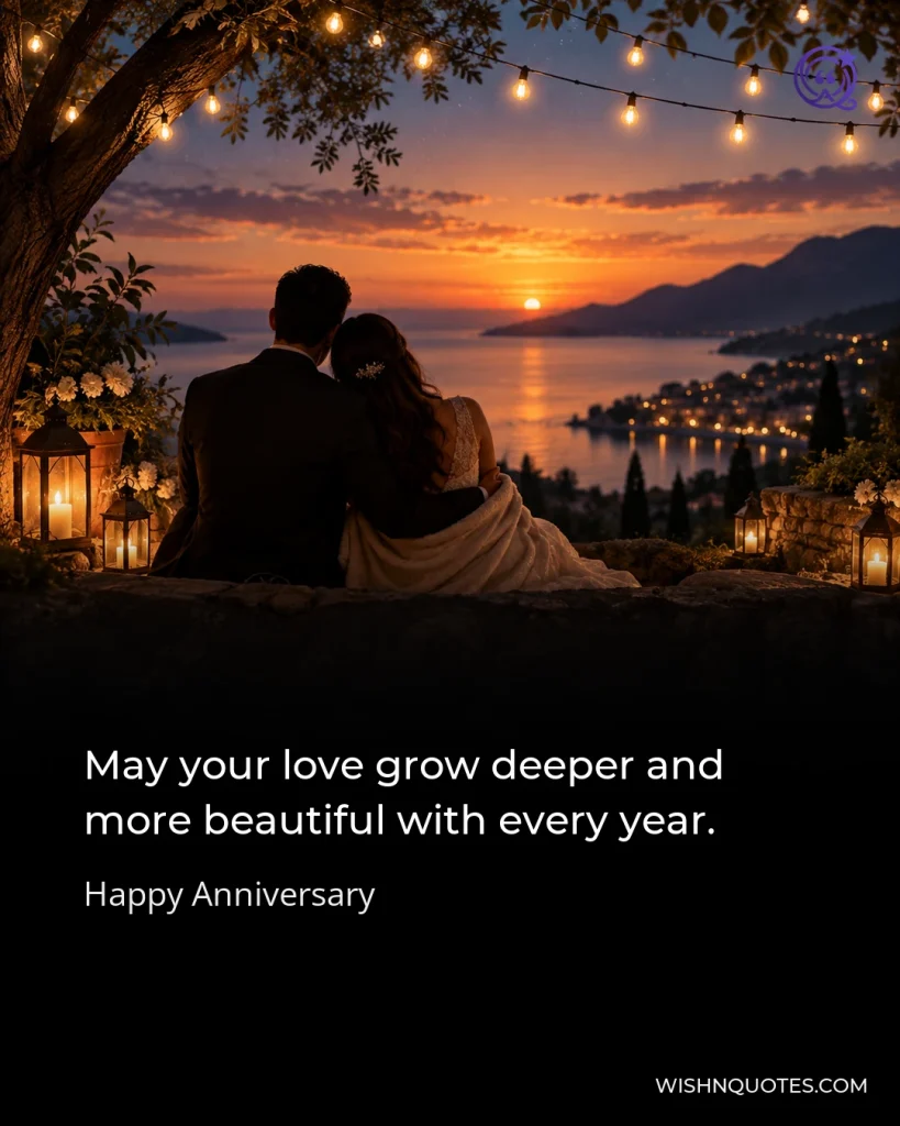 May your love grow deeper and more beautiful with every year.