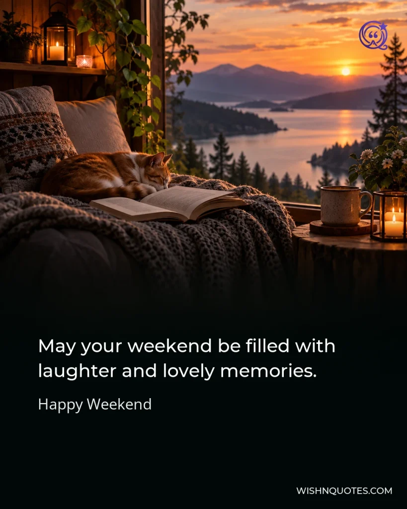 May your weekend be filled with laughter and lovely memories.