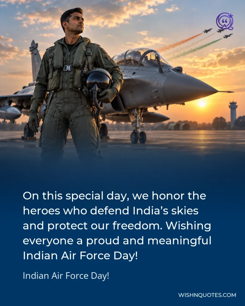 On this special day, we honor the heroes who defend India’s skies and protect our freedom. Wishing everyone a proud and meaningful Indian Air Force Day!