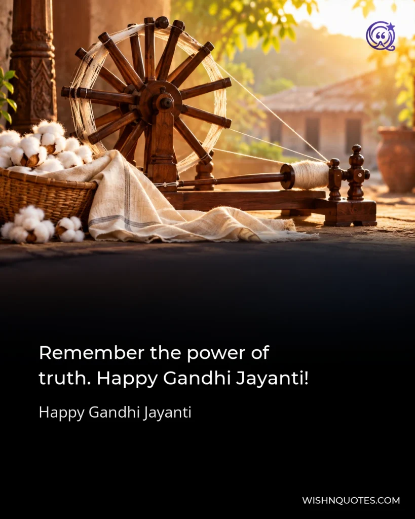 Remember the power of truth. Happy Gandhi Jayanti!