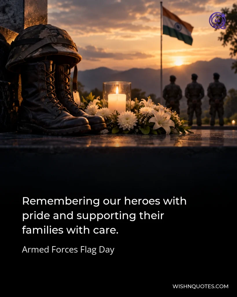 Remembering our heroes with pride and supporting their families with care.
