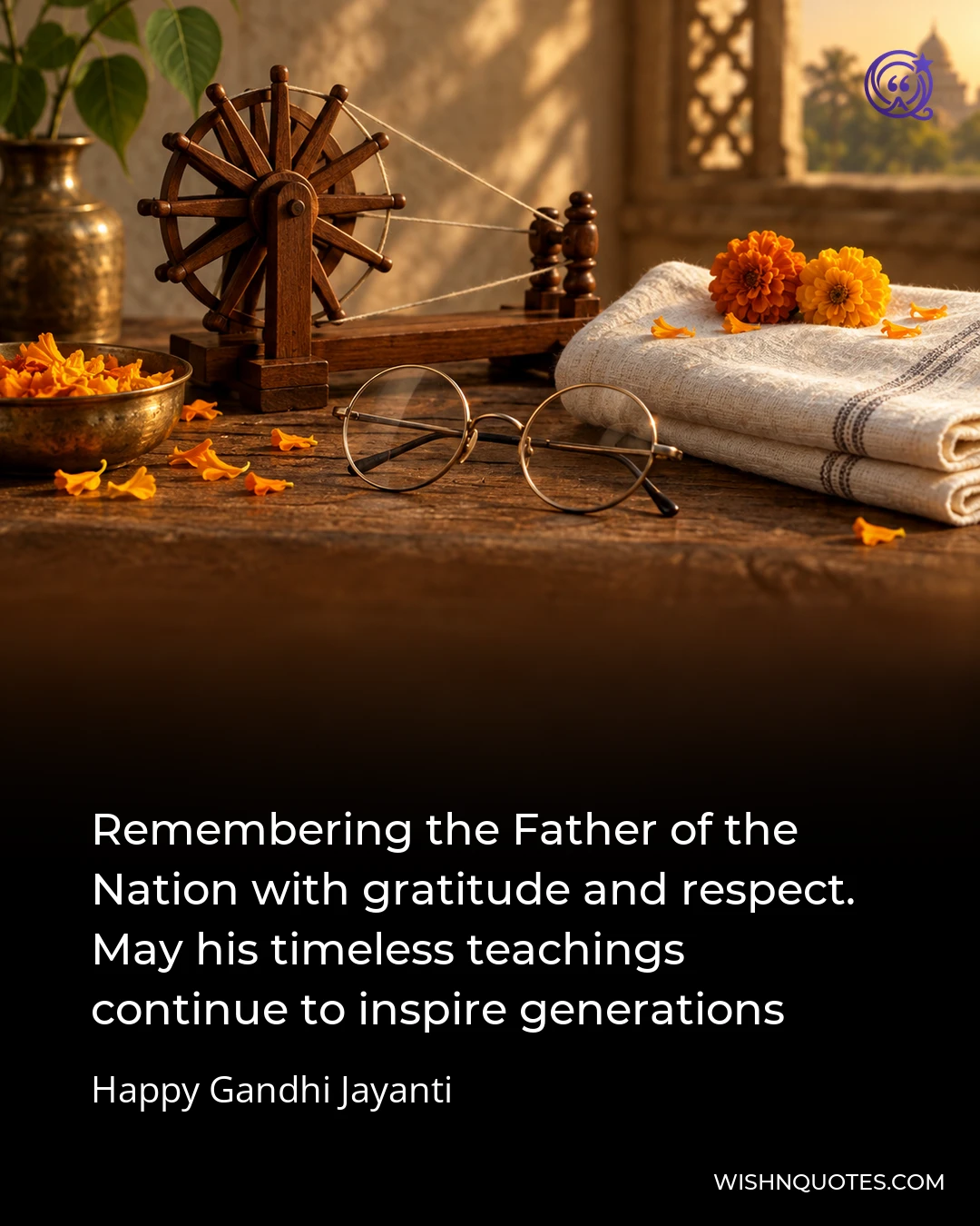 Remembering the Father of the Nation with gratitude and respect. May his timeless teachings continue to inspire generations