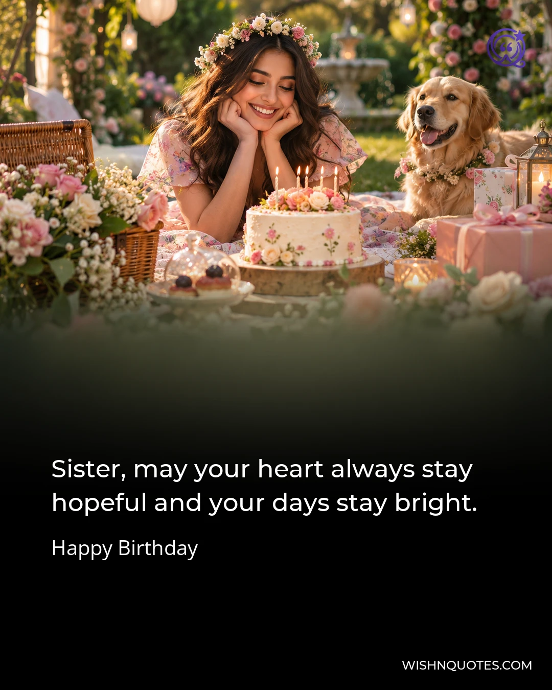 Sister, may your heart always stay hopeful and your days stay bright.