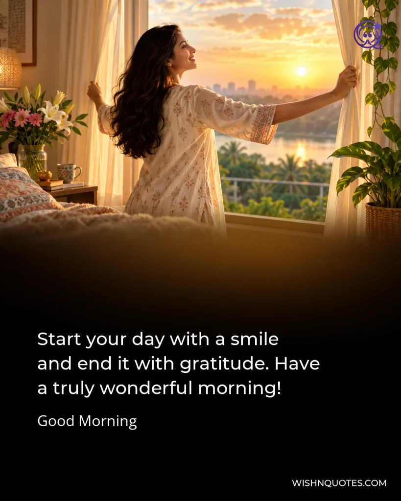 Start your day with a smile and end it with gratitude. Have a truly wonderful morning!