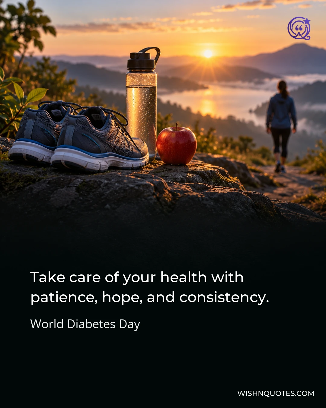 Take care of your health with patience, hope, and consistency.