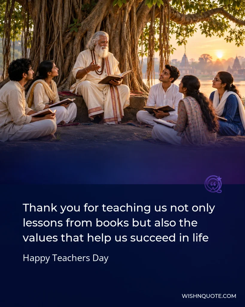 Thank you for teaching us not only lessons from books but also the values that help us succeed in life