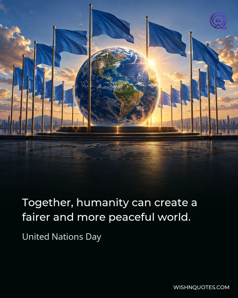 Together, humanity can create a fairer and more peaceful world.
