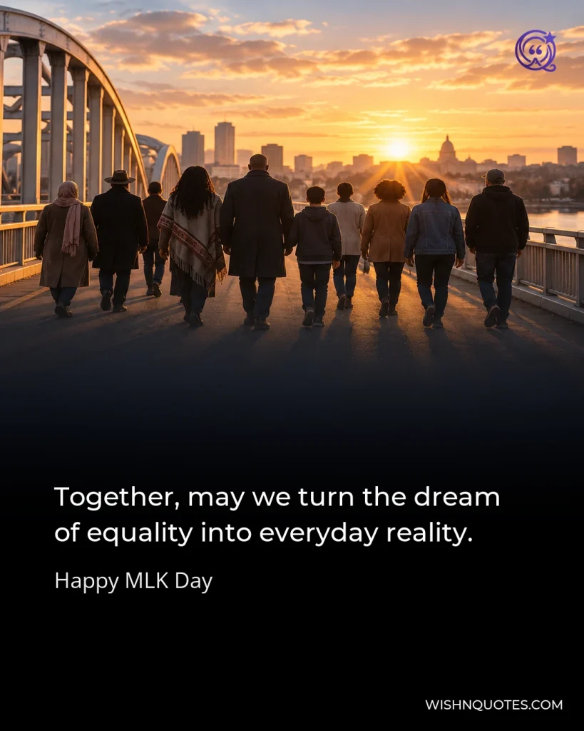 Together, may we turn the dream of equality into everyday reality.