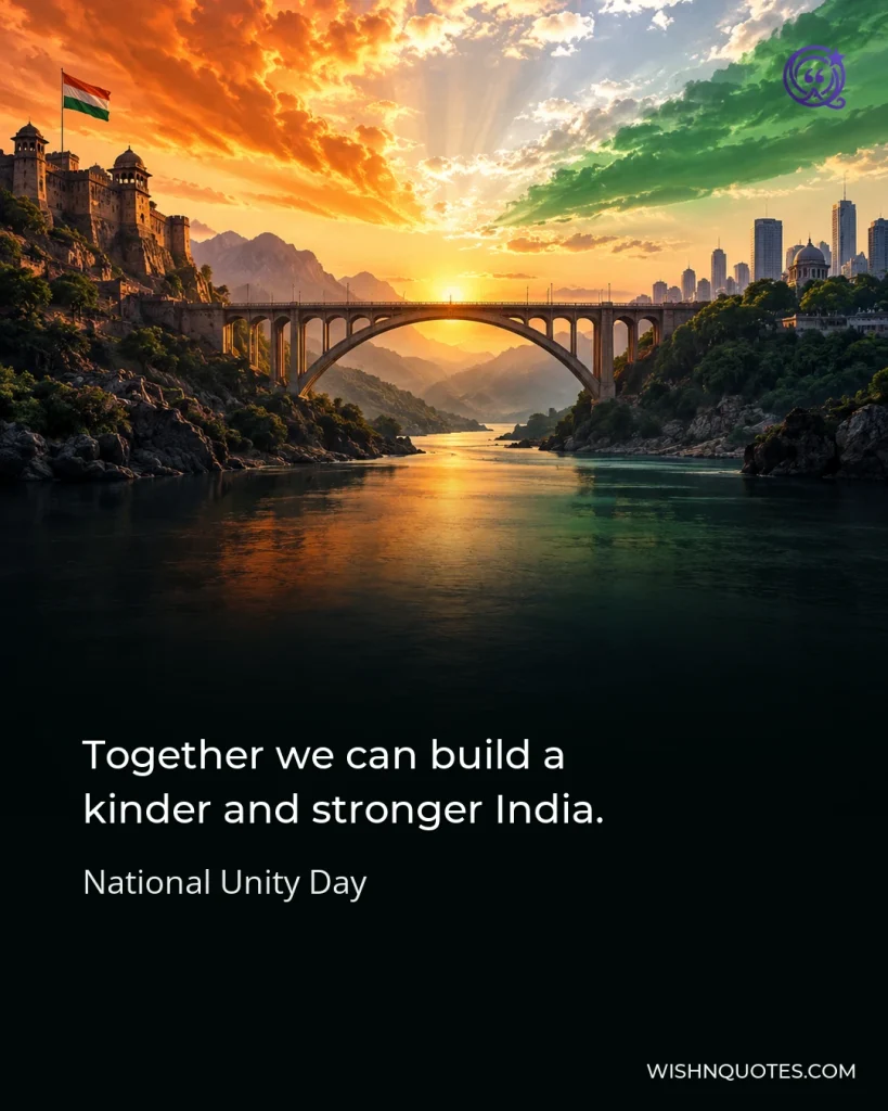 Together we can build a kinder and stronger India.