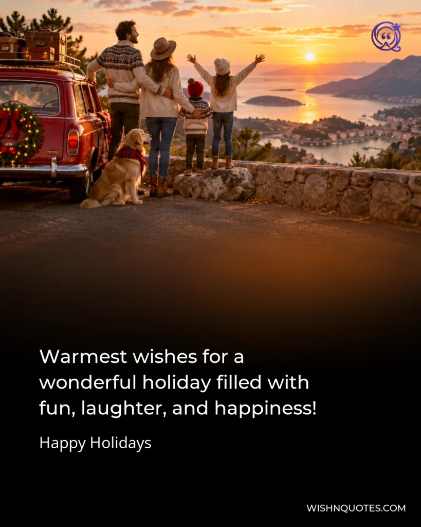 Warmest wishes for a wonderful holiday filled with fun, laughter, and happiness!
