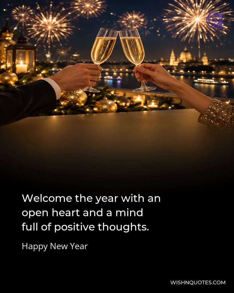 Welcome the year with an open heart and a mind full of positive thoughts.