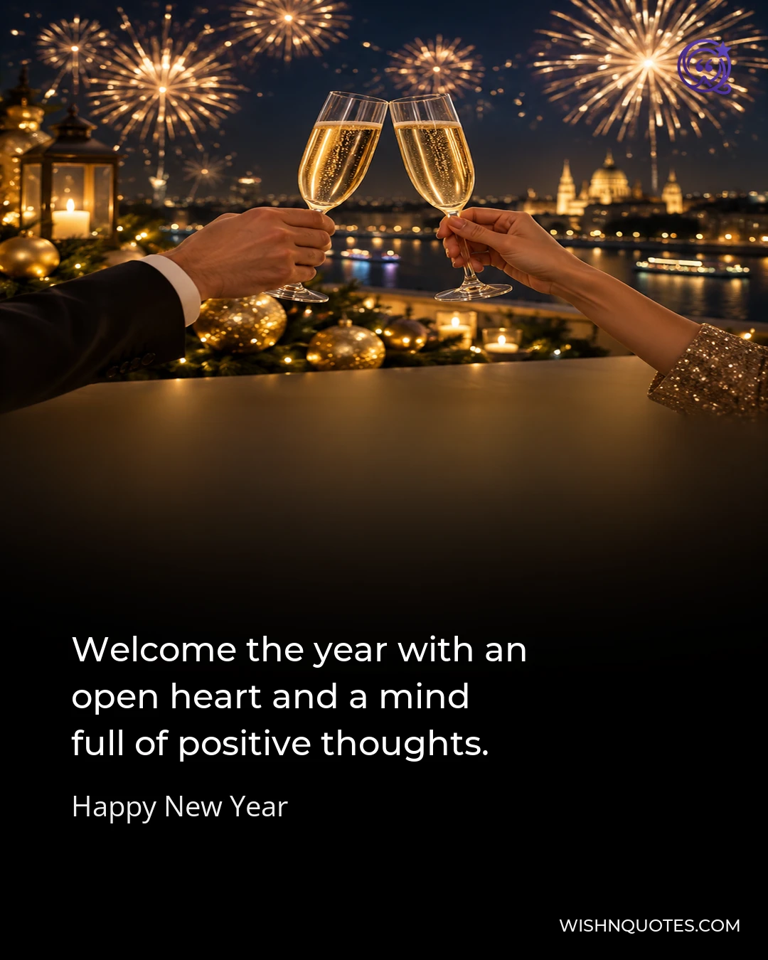 Welcome the year with an open heart and a mind full of positive thoughts.