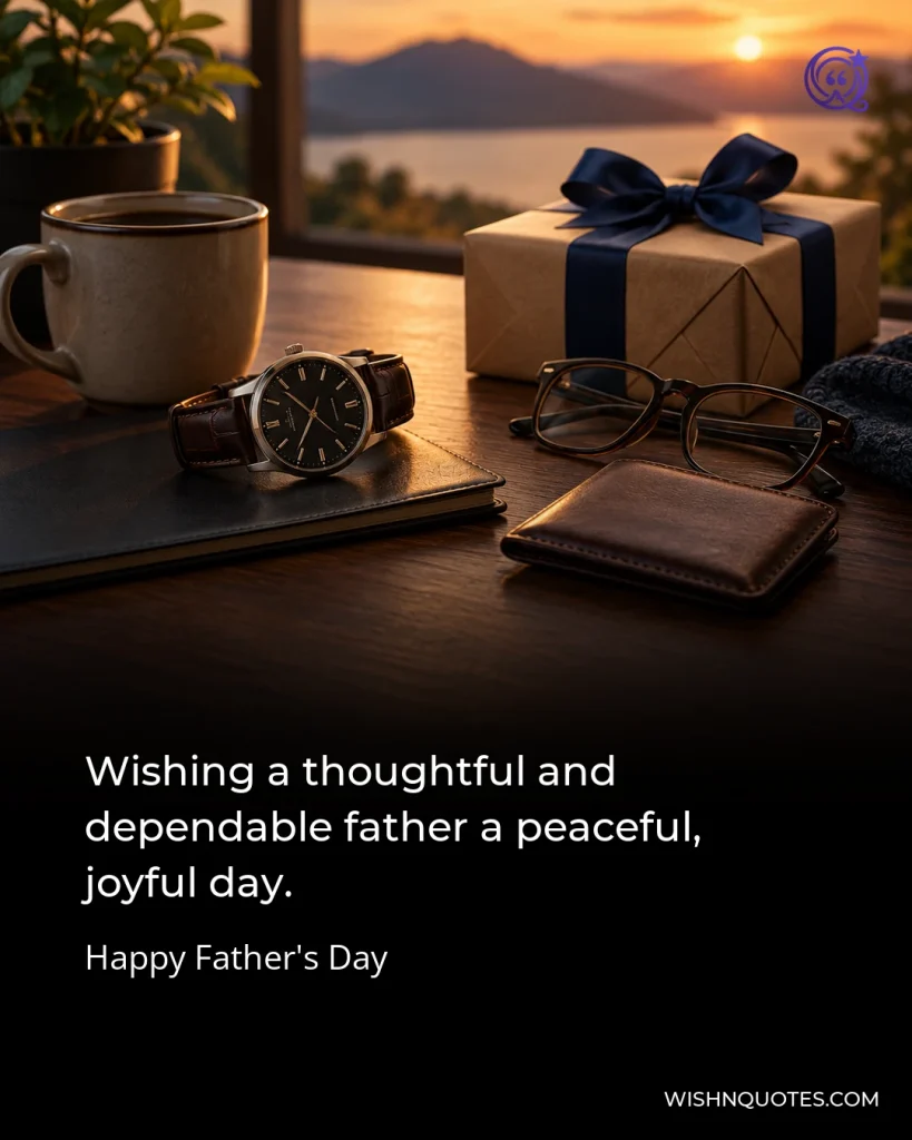 Wishing a thoughtful and dependable father a peaceful, joyful day.