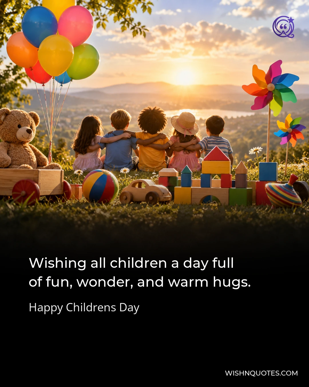 Wishing all children a day full of fun, wonder, and warm hugs.