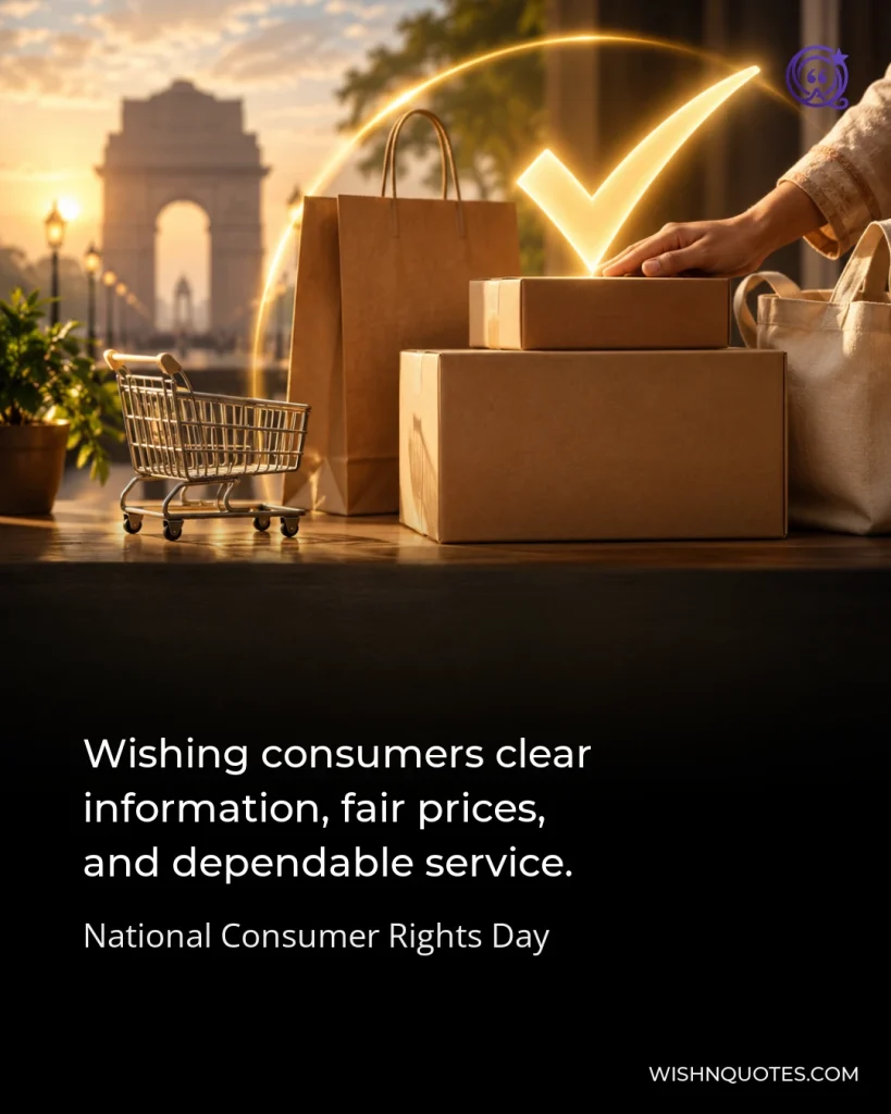 Wishing consumers clear information, fair prices, and dependable service.