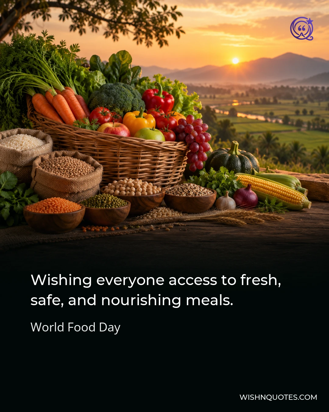 Wishing everyone access to fresh, safe, and nourishing meals.
