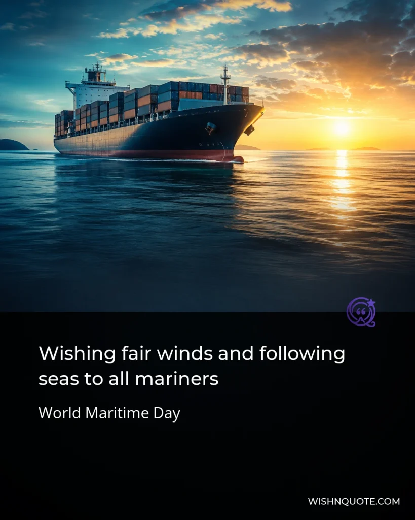 Wishing fair winds and following seas to all mariners