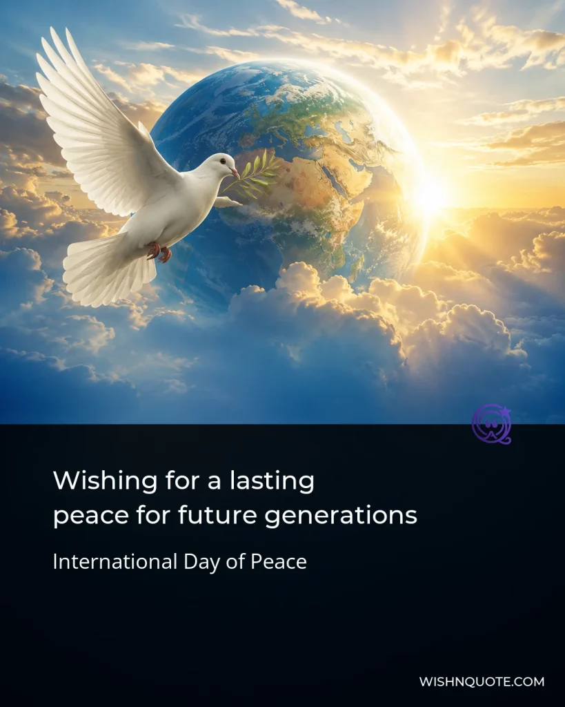 Wishing for a lasting peace for future generations