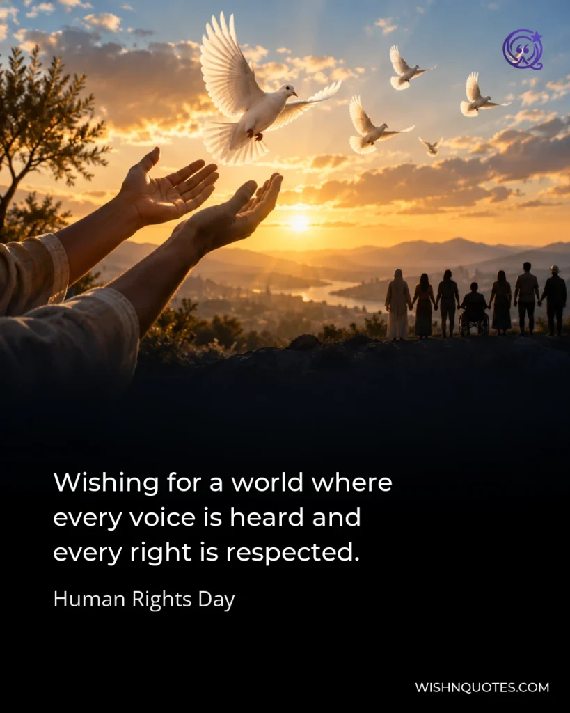 Wishing for a world where every voice is heard and every right is respected.
