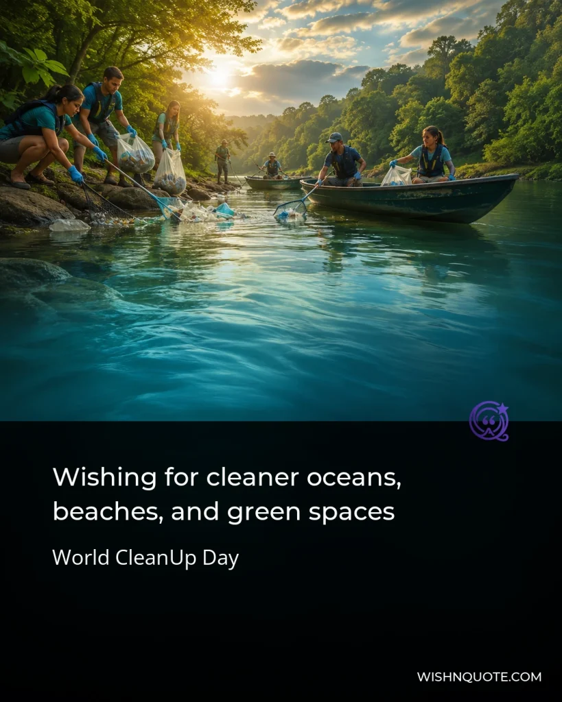 Wishing for cleaner oceans, beaches, and green spaces