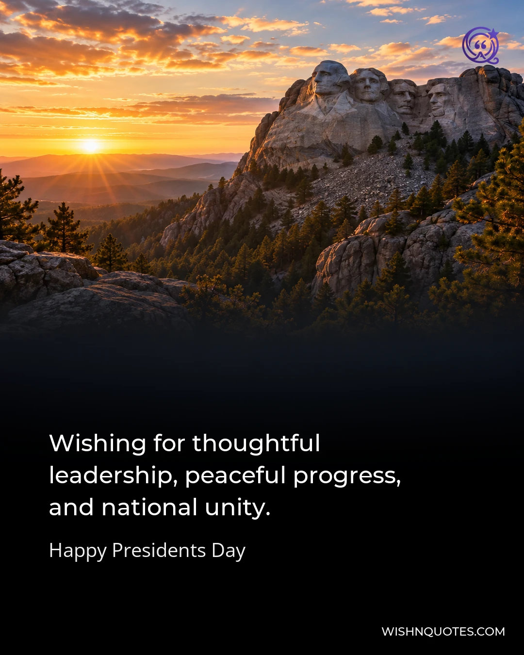 Wishing for thoughtful leadership, peaceful progress, and national unity.