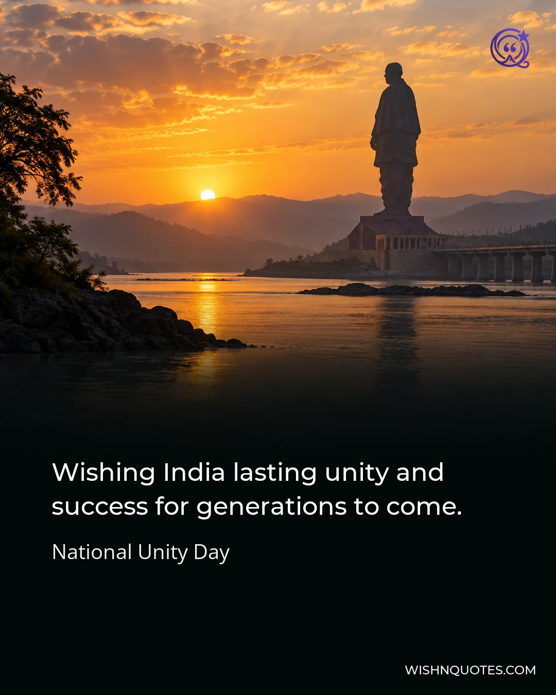 Wishing India lasting unity and success for generations to come.