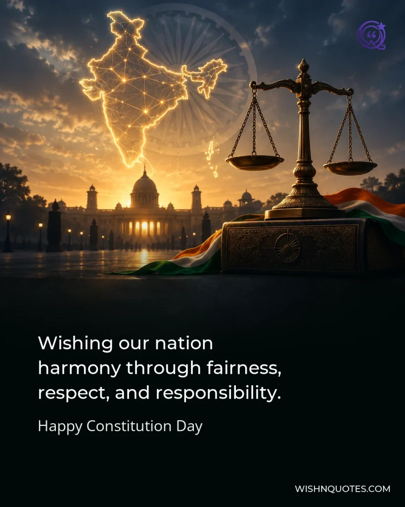 Wishing our nation harmony through fairness, respect, and responsibility.