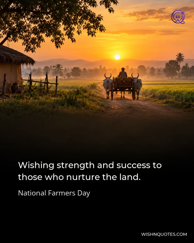 Wishing strength and success to those who nurture the land.