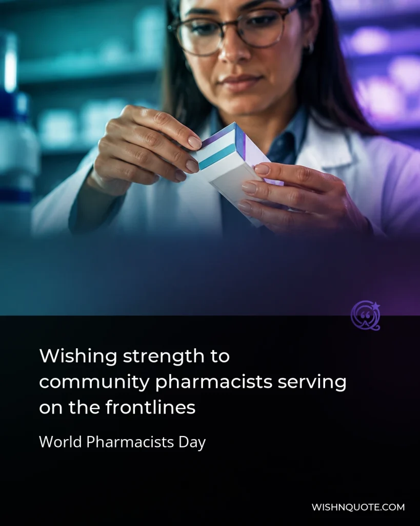 Wishing strength to community pharmacists serving on the frontlines