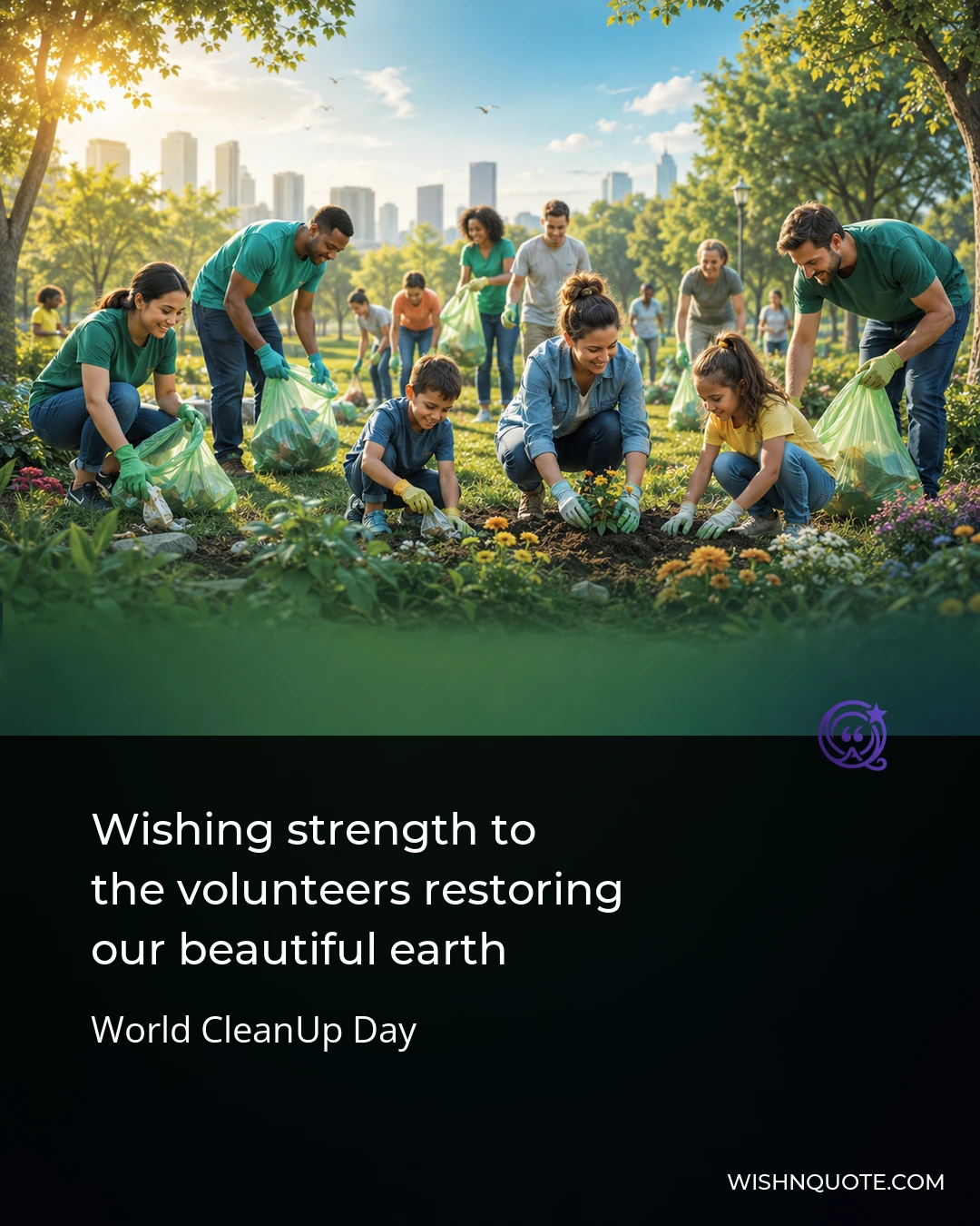 Wishing strength to the volunteers restoring our beautiful earth