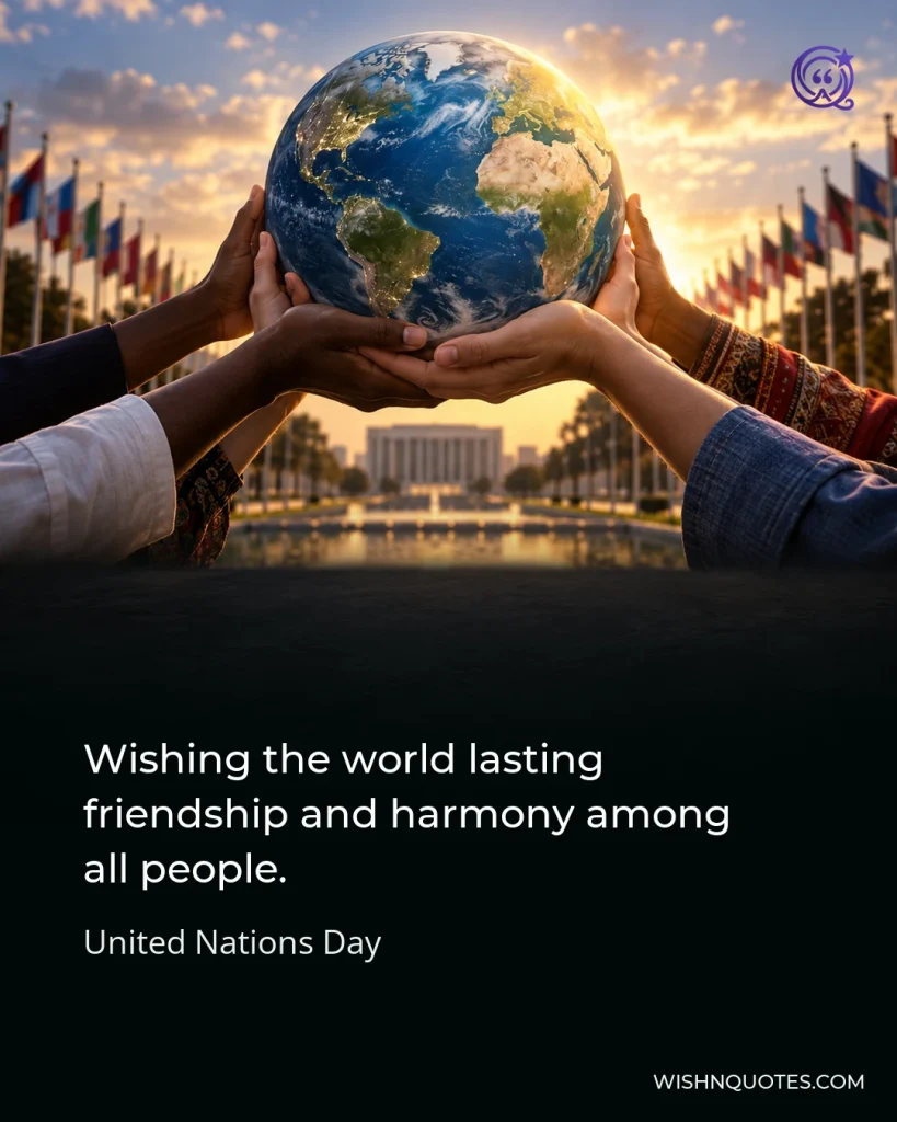 Wishing the world lasting friendship and harmony among all people.