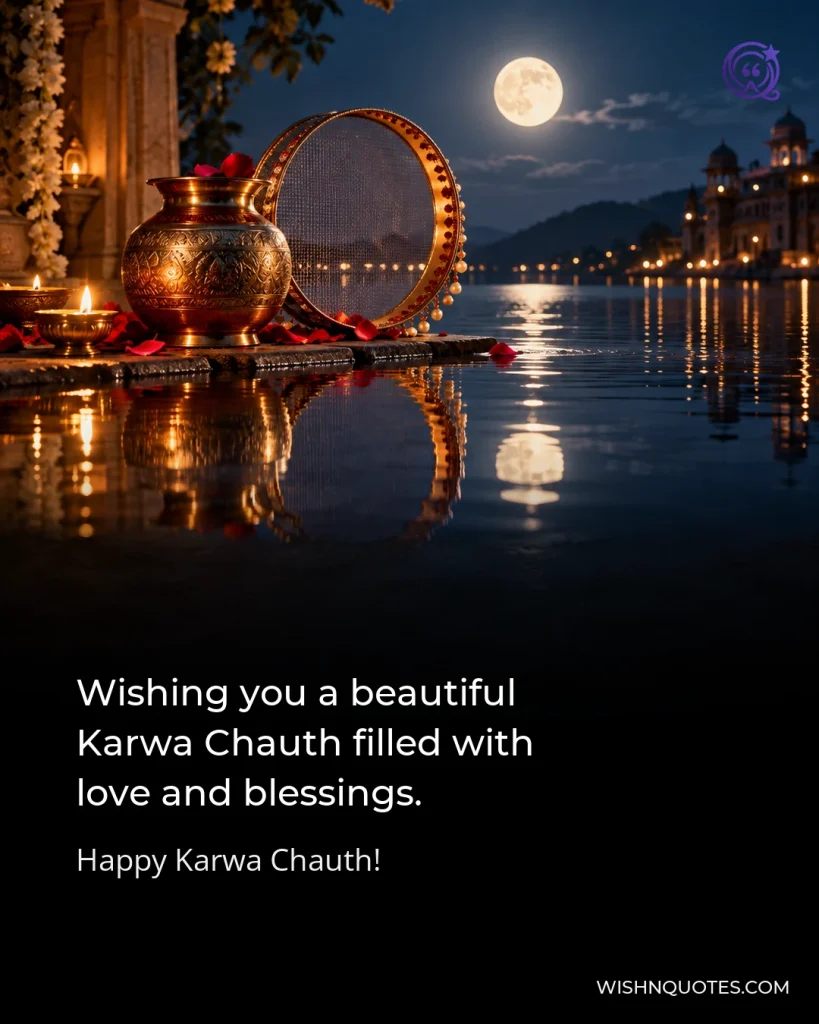 Wishing you a beautiful Karwa Chauth filled with love and blessings.