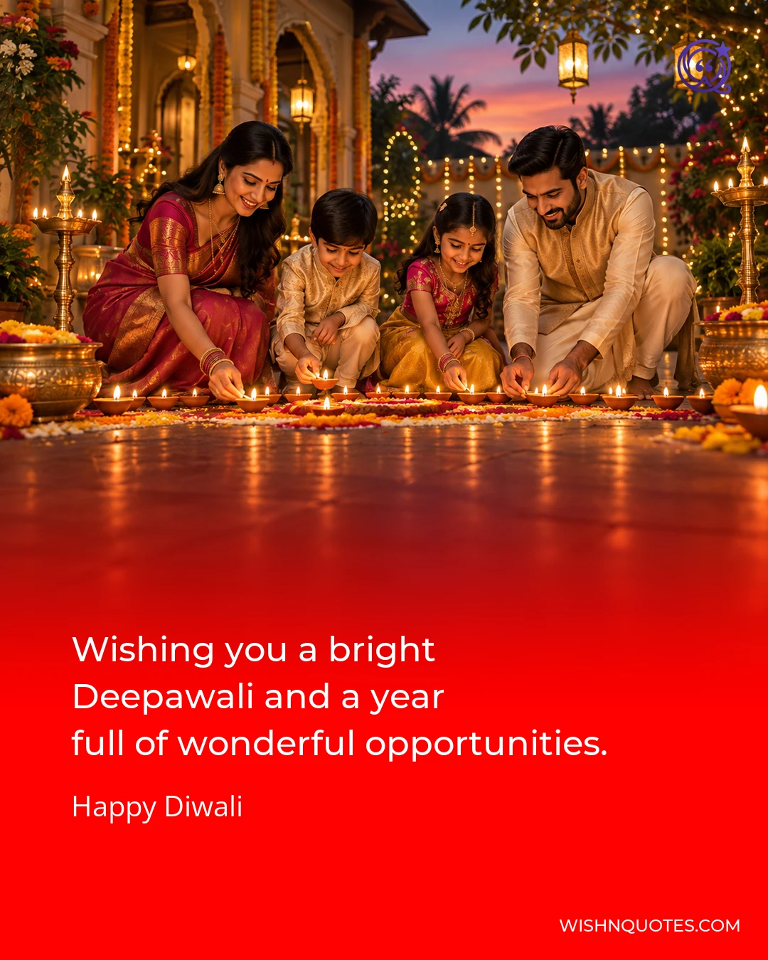 Wishing you a bright Deepawali and a year full of wonderful opportunities.