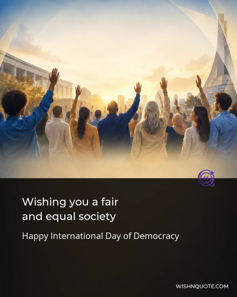 Wishing you a fair and equal society