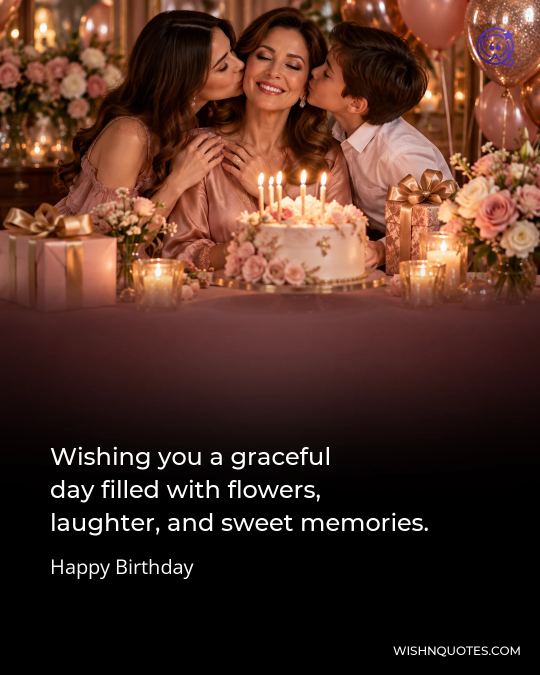 Wishing you a graceful day filled with flowers, laughter, and sweet memories.