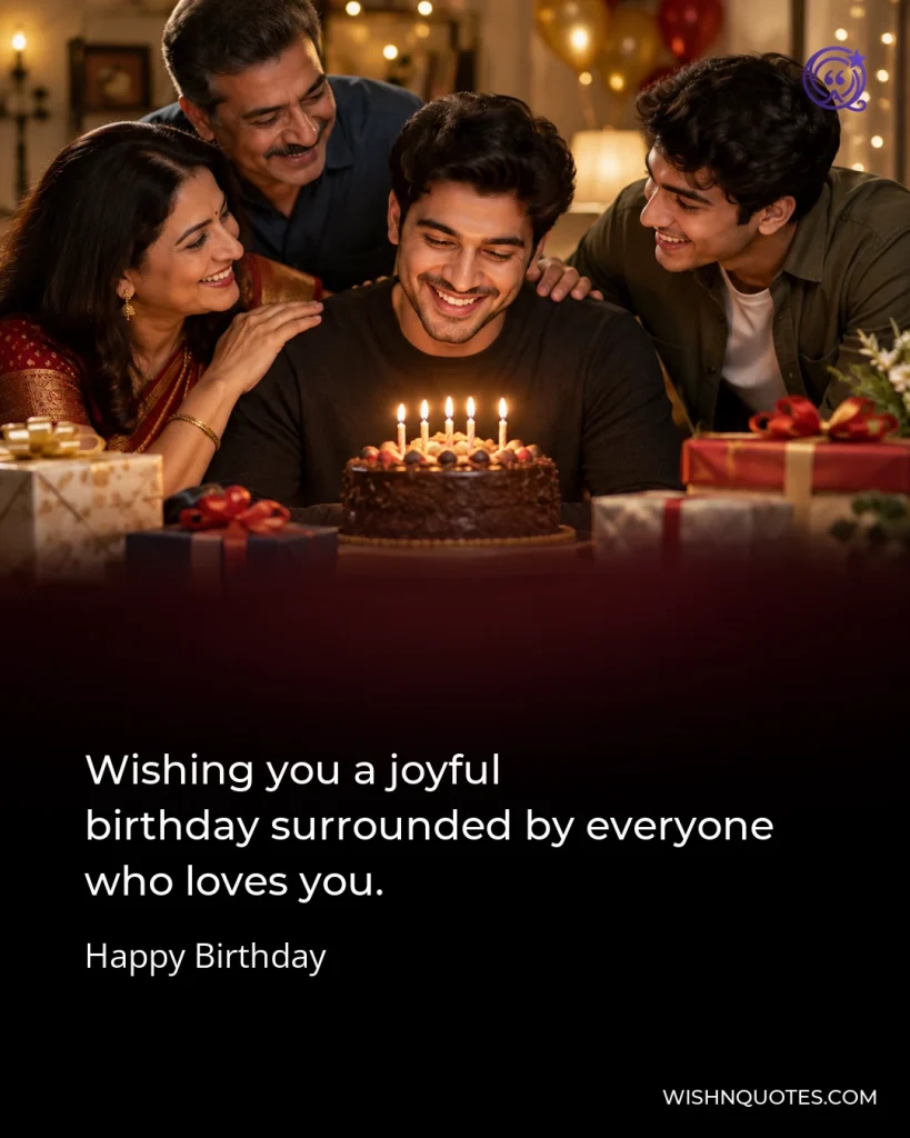 Wishing you a joyful birthday surrounded by everyone who loves you.