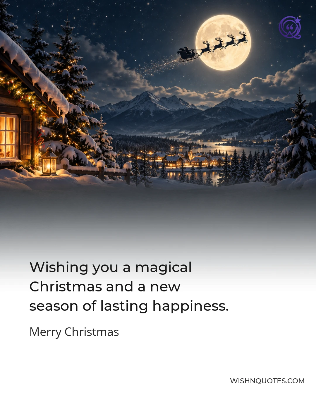 Wishing you a magical Christmas and a new season of lasting happiness.