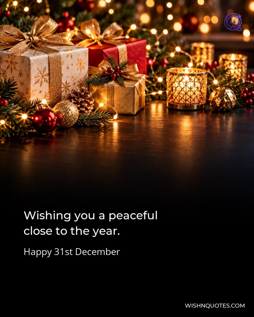 Wishing you a peaceful close to the year.