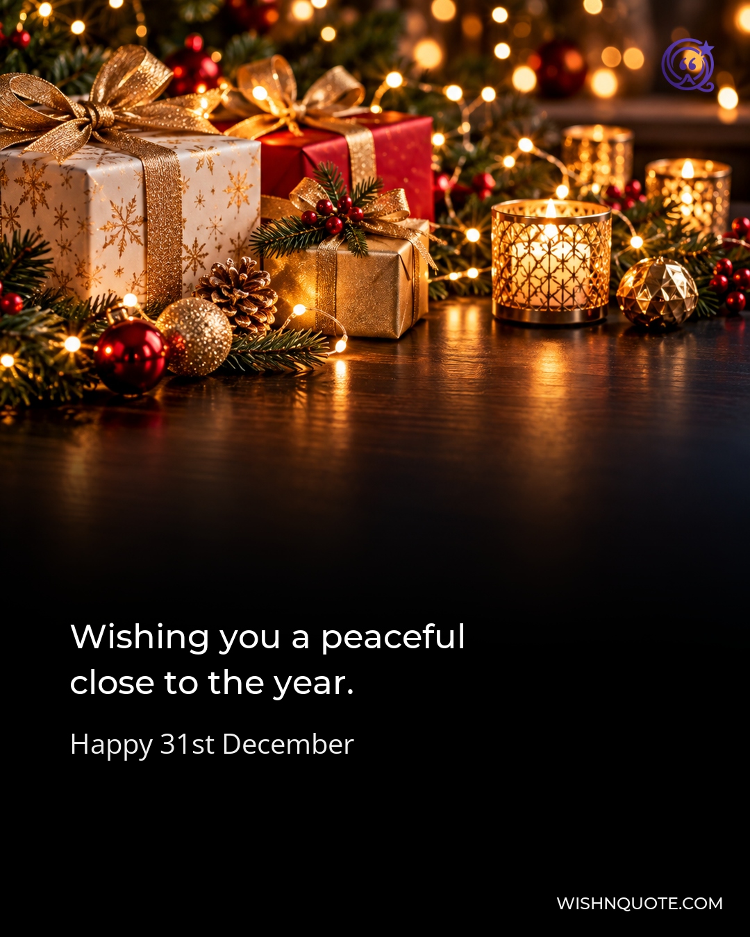 Wishing you a peaceful close to the year.