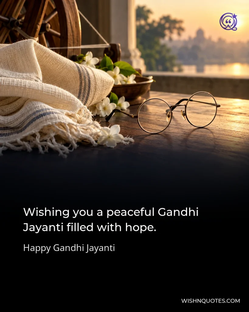 Wishing you a peaceful Gandhi Jayanti filled with hope.