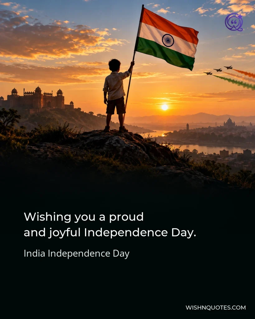 Wishing you a proud and joyful Independence Day.